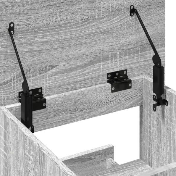 vidaXL Rečnícky pult kolieska a zásuvka sivý sonoma 55x55x107 cm drevo – Obrázok 9