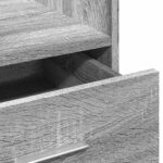 vidaXL Rečnícky pult kolieska a zásuvka sivý sonoma 55x55x107 cm drevo – Obrázok 10