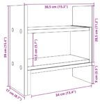vidaXL Organizér na stôl, hnedý dub 38,5x17x39 cm, kompozitné drevo – Obrázok 11