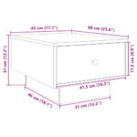 vidaXL Konferenčný stolík, dub sonoma 60x45x31 cm, kompozitné drevo – Obrázok 10