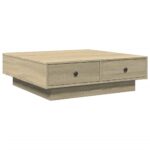 vidaXL Konferenčný stolík dub sonoma 90x90x28 cm drevotrieska – Obrázok 2