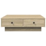 vidaXL Konferenčný stolík dub sonoma 90x90x28 cm drevotrieska – Obrázok 4