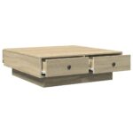 vidaXL Konferenčný stolík dub sonoma 90x90x28 cm drevotrieska – Obrázok 7