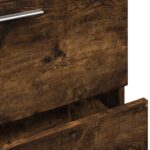 vidaXL Umývadlová skrinka dymový dub 59x37x59 cm kompozitné drevo – Obrázok 9