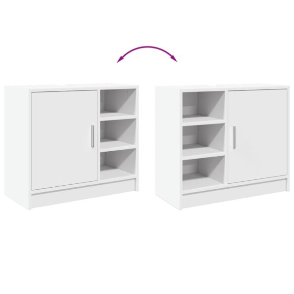 vidaXL Skrinka pod umývadlo, biela 63x30x54 cm, kompozitné drevo – Obrázok 8