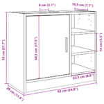 vidaXL Skrinka pod umývadlo, biela 63x30x54 cm, kompozitné drevo – Obrázok 11