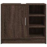 vidaXL Umývadlová skrinka hnedý dub 63x29x55 cm kompozitné drevo – Obrázok 4