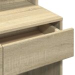 vidaXL Toaletný stolík so zrkadlom dub sonoma 80x41x144,5 cm – Obrázok 8