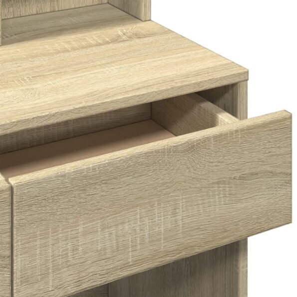 vidaXL Toaletný stolík so zrkadlom dub sonoma 80x41x144,5 cm – Obrázok 8