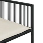 vidaXL 17-dielna záhr. jedálenská súprava s vankúšmi čierna polyratan – Obrázok 5