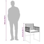 vidaXL 17-dielna záhr. jedálenská súprava s vankúšmi čierna polyratan – Obrázok 9