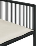 vidaXL 9-dielna záhradná jedálenská sada s vankúšmi čierna polyratan – Obrázok 8