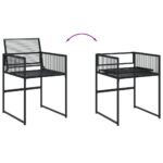 vidaXL 13-dielna záhradná jedálenská súprava čierna polyratan – Obrázok 7