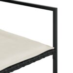 vidaXL 9-dielna záhradná jedálenská sada s vankúšmi čierna polyratan – Obrázok 5