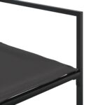 vidaXL 13-dielna záhrad. jedálenská súprava s vankúšmi čierna textilén – Obrázok 5