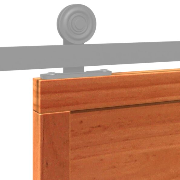 vidaXL Dvere do stodoly voskovohnedé 100x208 cm masívna borovica – Obrázok 7