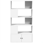 vidaXL Knižnica biela 100x36x189 cm kompozitné drevo – Obrázok 3