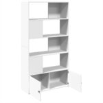 vidaXL Knižnica biela 100x36x189 cm kompozitné drevo – Obrázok 6
