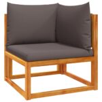 vidaXL 7-dielna záhradná sedacia súprava s podložkami akáciový masív – Obrázok 6