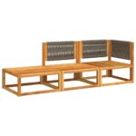 vidaXL 3-dielna záhradná sedacia súprava s vankúšmi akáciový masív – Obrázok 3