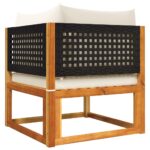 vidaXL 9-dielna záhradná sedacia súprava s vankúšmi akáciový masív – Obrázok 7