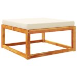 vidaXL Záhradná taburetka s vankúšom 65x65x29 cm akáciový masív – Obrázok 2