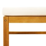 vidaXL Záhradná taburetka s vankúšom 65x65x29 cm akáciový masív – Obrázok 7