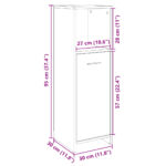 vidaXL Skrinka do kúpeľne, dub sonoma 30x30x95 cm, kompozitné drevo – Obrázok 10