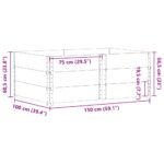 vidaXL Paletové ohrádky 3 ks 150x100 cm borovicový masív – Obrázok 7