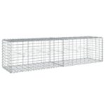 vidaXL Gabiónový kôš s krytom 200x50x50 cm, pozinkované železo – Obrázok 2