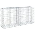 vidaXL Gabiónový kôš s krytom 200x50x100 cm pozinkované železo – Obrázok 2