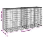 vidaXL Gabiónový kôš s krytom 200x50x100 cm pozinkované železo – Obrázok 7
