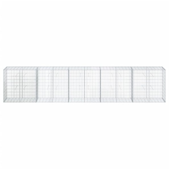 vidaXL Gabiónový kôš s krytom 500x50x100 cm pozinkované železo – Obrázok 3