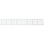 vidaXL Gabiónový kôš s krytom 800x50x100 cm pozinkované železo – Obrázok 3