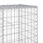 vidaXL Gabiónový kôš s krytom 900x50x100 cm pozinkované železo – Obrázok 6