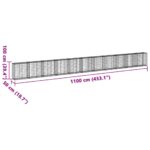 vidaXL Gabiónový kôš s krytom 1100x50x100 cm pozinkované železo – Obrázok 7