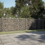 vidaXL Gabiónový kôš s krytom 1100x50x100 cm pozinkované železo