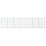 vidaXL Gabiónový kôš s krytom 700x50x150 cm pozinkované železo – Obrázok 3