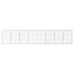 vidaXL Gabiónový kôš s krytom 800x50x150 cm pozinkované železo – Obrázok 3