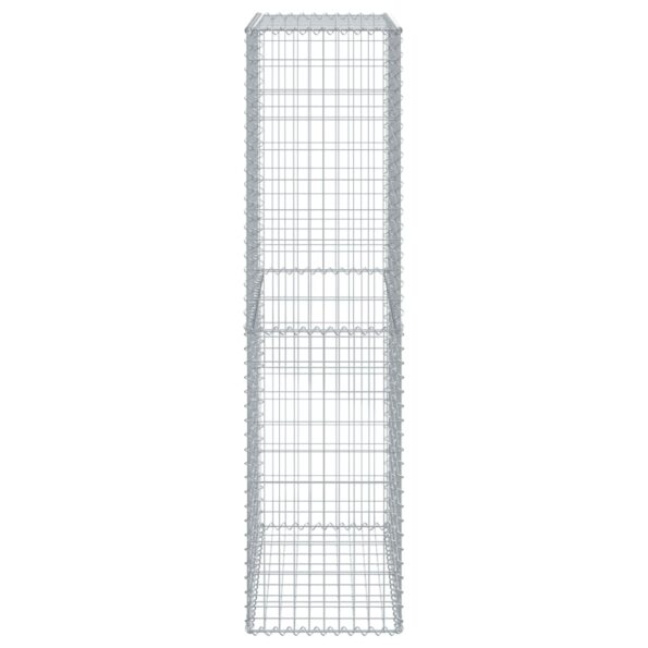 vidaXL Gabiónový kôš s krytom 100x50x200 cm pozinkované železo – Obrázok 4