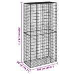vidaXL Gabiónový kôš s krytom 100x50x200 cm pozinkované železo – Obrázok 7