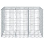 vidaXL Gabiónový kôš s krytom 150x100x100 cm pozinkované železo – Obrázok 3
