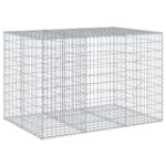 vidaXL Gabiónový kôš s krytom 150x100x100 cm pozinkované železo – Obrázok 5