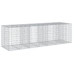 vidaXL Gabiónový kôš s krytom 350x100x100 cm pozinkované železo – Obrázok 2