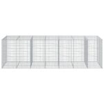 vidaXL Gabiónový kôš s krytom 350x100x100 cm pozinkované železo – Obrázok 3