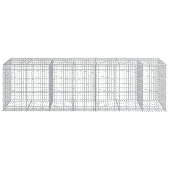 vidaXL Gabiónový kôš s krytom 350x100x100 cm pozinkované železo – Obrázok 3