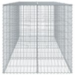vidaXL Gabiónový kôš s krytom 400x100x100 cm pozinkované železo – Obrázok 4