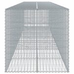 vidaXL Gabiónový kôš s krytom 700x100x100 cm pozinkované železo – Obrázok 4