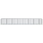vidaXL Gabiónový kôš s krytom 750x100x100 cm pozinkované železo – Obrázok 3