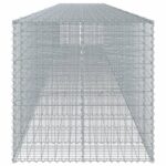 vidaXL Gabiónový kôš s krytom 950x100x100 cm pozinkované železo – Obrázok 4
